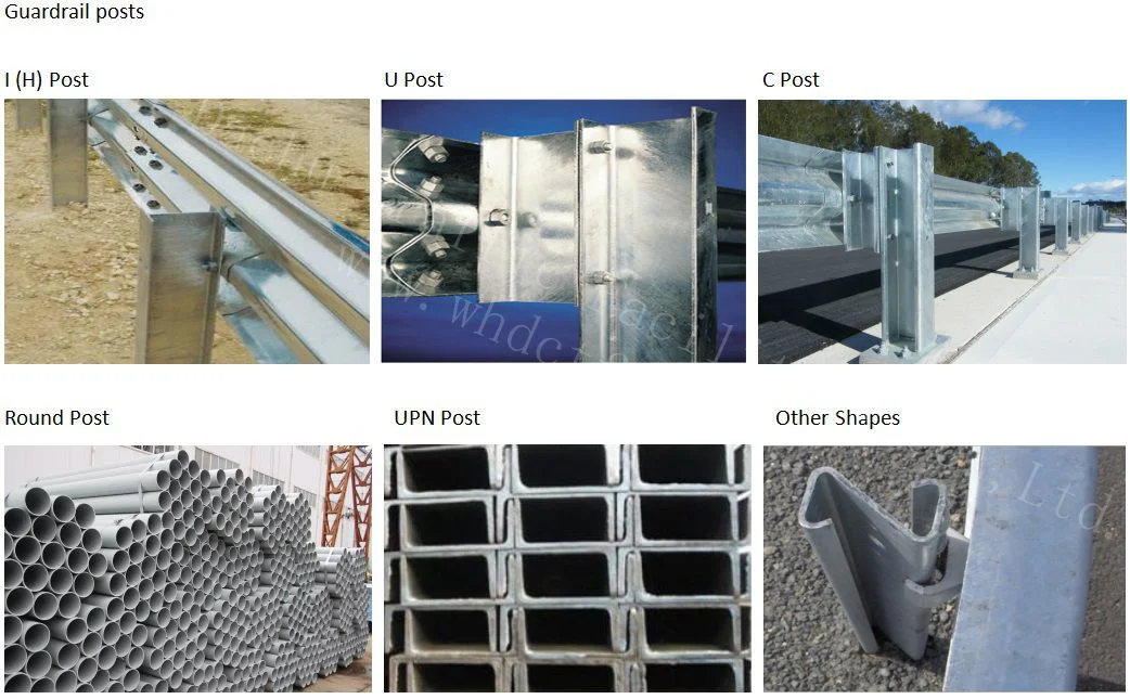 Hot DIP Galvanized Road Safety Steel Crash Barrier Metal W Beam Thrie Wave Bridge Railing Customized Expressway Motorway Highway Tri Beam W Beam Guardrail